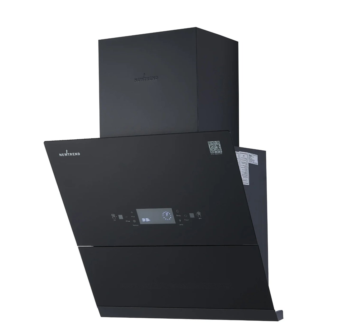 Newtrend 90CM Cooker Hood | Charcoal Filters and No Wall Breakage Option with Voice Control | NTD-90HDBKVC