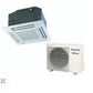 Ceiling-mounted air conditioning unit and outdoor unit on a white background